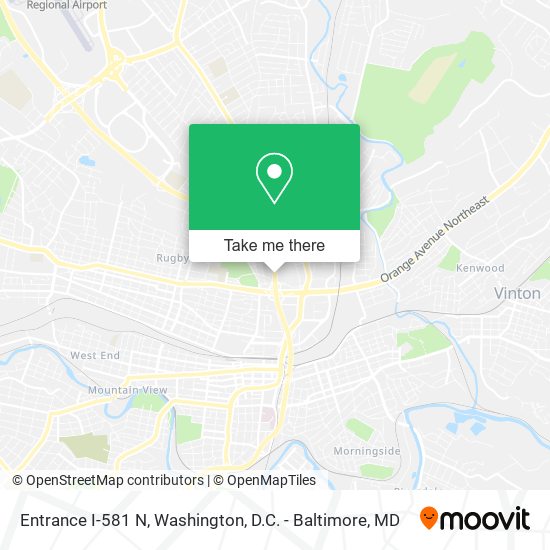 Mapa de Entrance I-581 N
