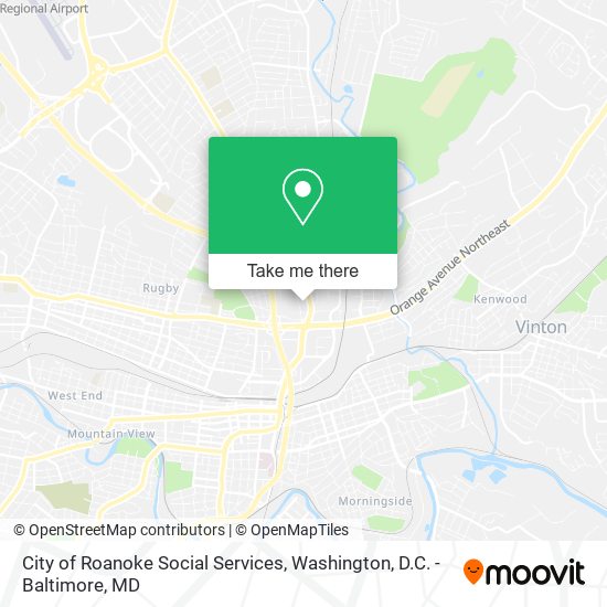 Mapa de City of Roanoke Social Services