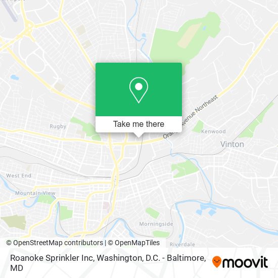 Roanoke Sprinkler Inc map