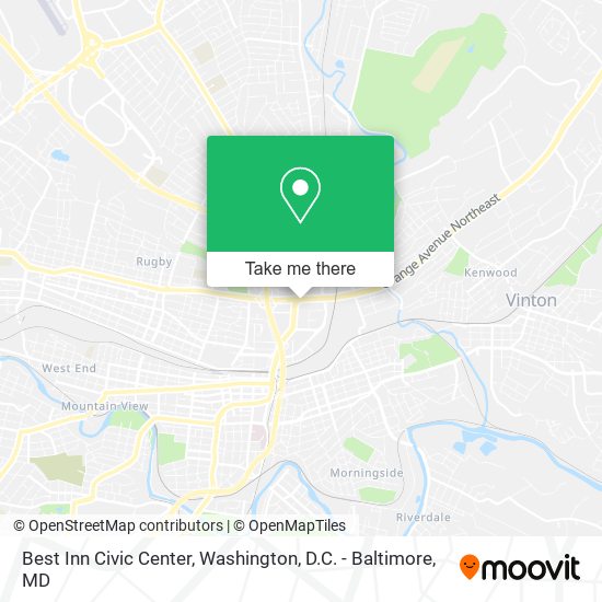 Best Inn Civic Center map