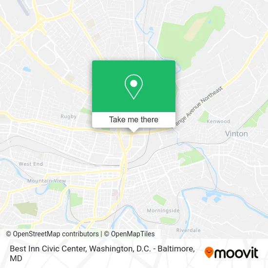 Best Inn Civic Center map