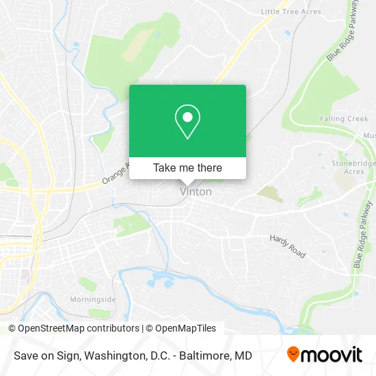 Mapa de Save on Sign