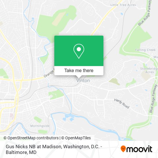 Mapa de Gus Nicks NB at Madison
