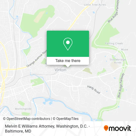 Melvin E Williams Attorney map