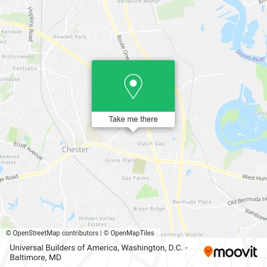 Universal Builders of America map