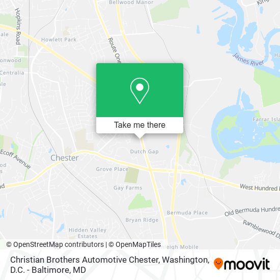 Christian Brothers Automotive Chester map