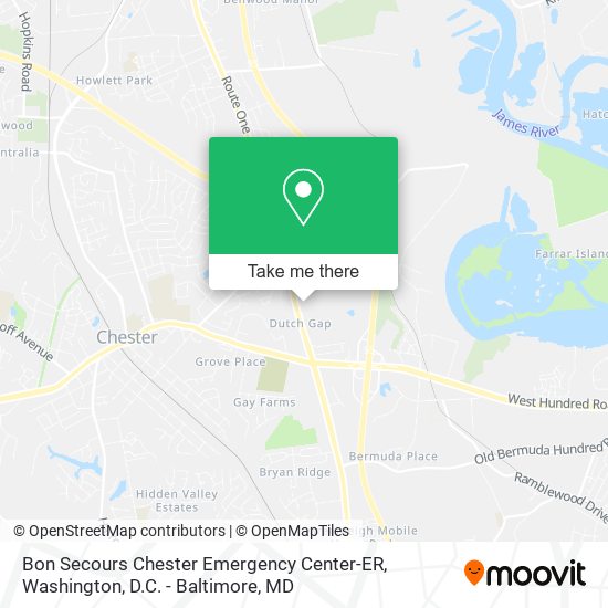 Mapa de Bon Secours Chester Emergency Center-ER