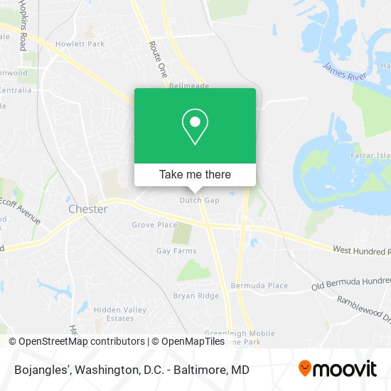 Mapa de Bojangles'