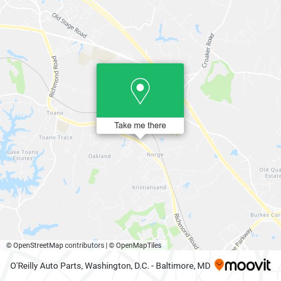 O'Reilly Auto Parts map