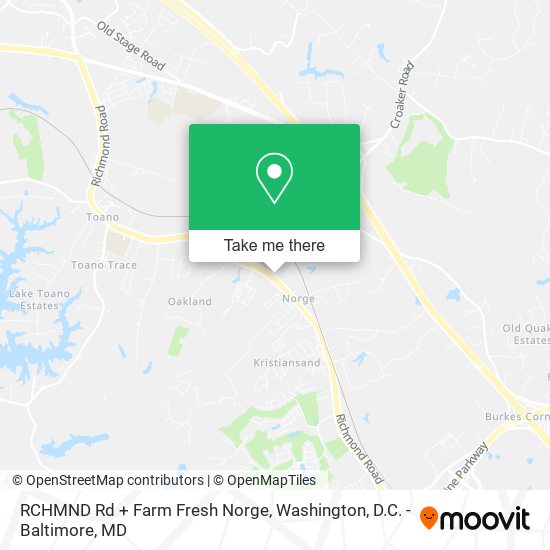 RCHMND Rd + Farm Fresh Norge map
