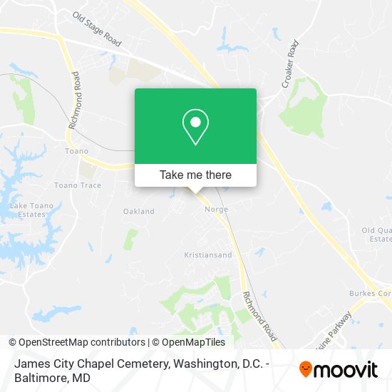 James City Chapel Cemetery map