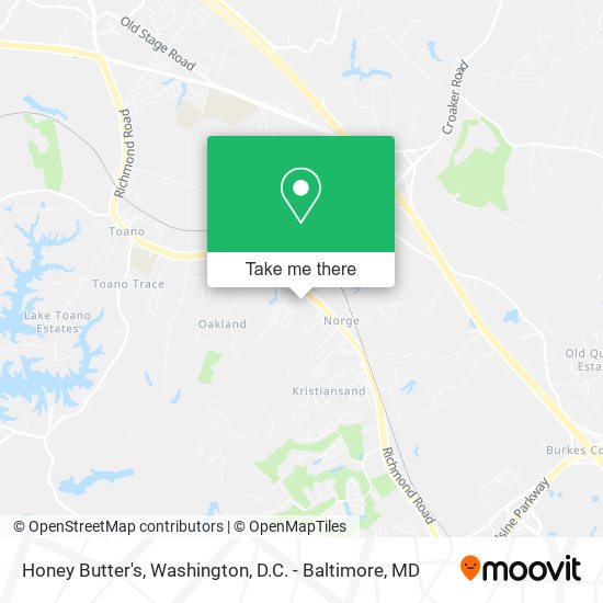 Honey Butter's map