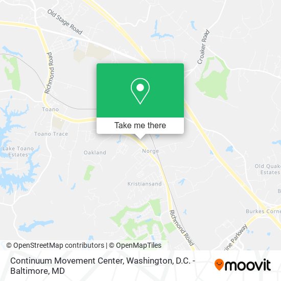 Continuum Movement Center map