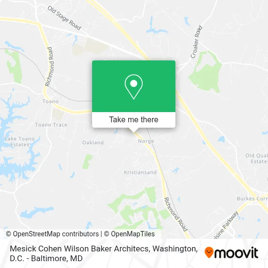 Mesick Cohen Wilson Baker Architecs map