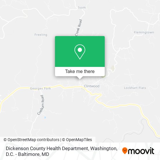 Dickenson County Health Department map