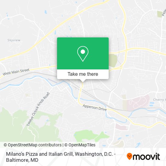 Milano's Pizza and Italian Grill map