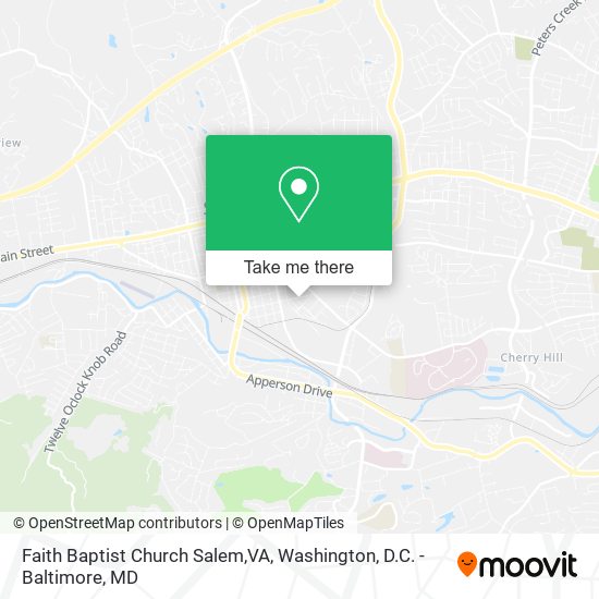 Faith Baptist Church Salem,VA map