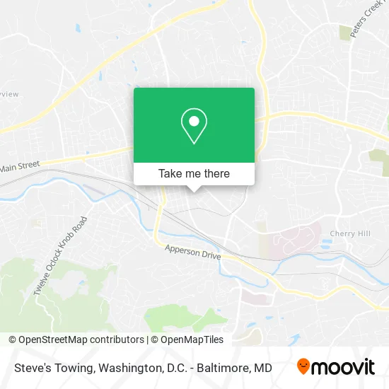 Steve's Towing map