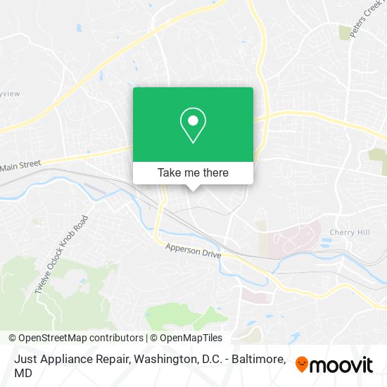 Just Appliance Repair map
