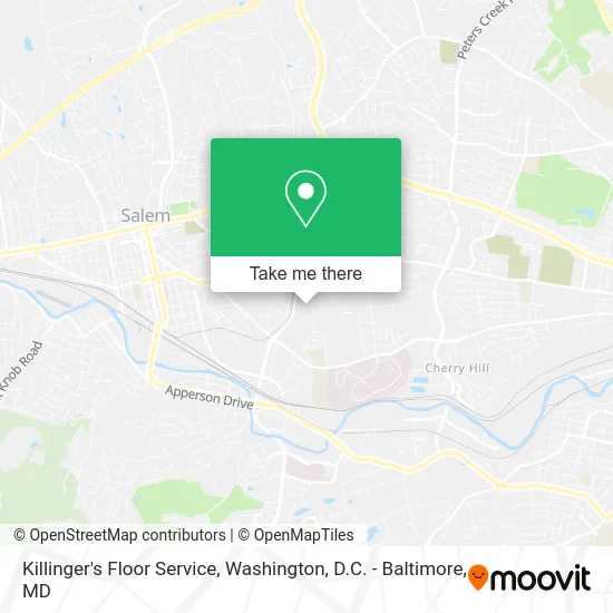 Killinger's Floor Service map