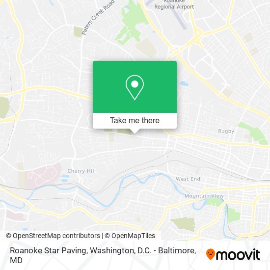 Roanoke Star Paving map