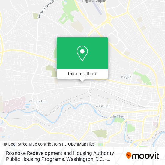 Roanoke Redevelopment and Housing Authority Public Housing Programs map