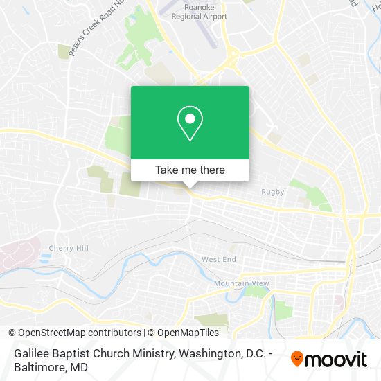 Galilee Baptist Church Ministry map