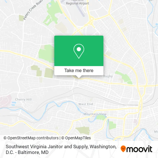 Southwest Virginia Janitor and Supply map