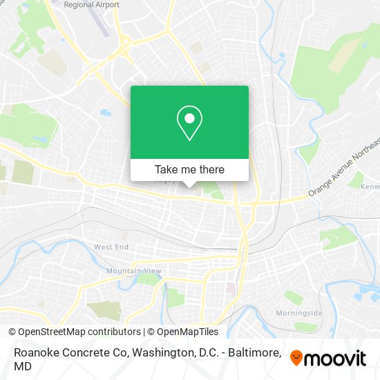 Mapa de Roanoke Concrete Co