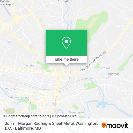 John T Morgan Roofing & Sheet Metal map