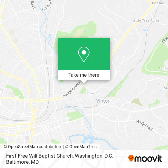 Mapa de First Free Will Baptist Church