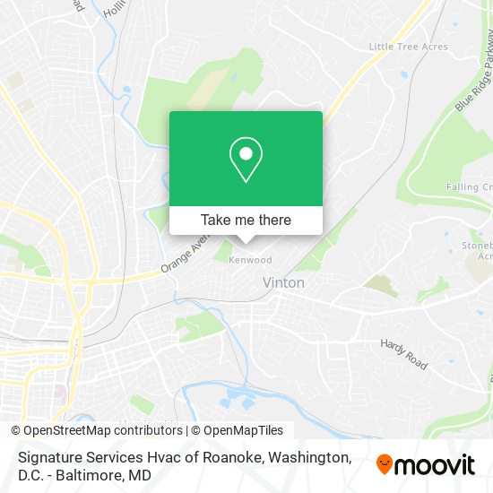 Signature Services Hvac of Roanoke map