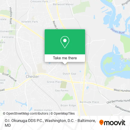 O.I. Okunuga DDS P.C. map