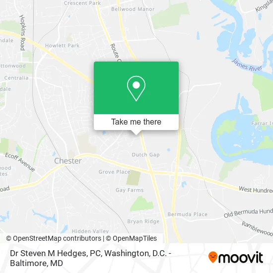 Dr Steven M Hedges, PC map