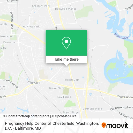 Pregnancy Help Center of Chesterfield map