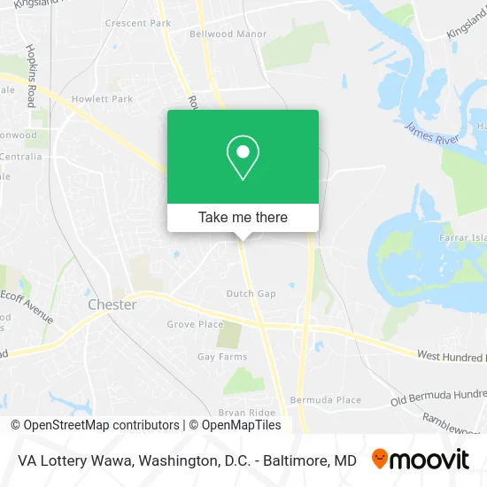 VA Lottery Wawa map