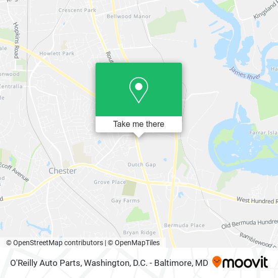 O'Reilly Auto Parts map
