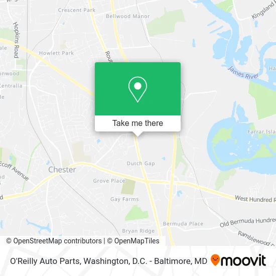 O'Reilly Auto Parts map