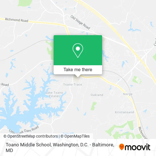 Toano Middle School map