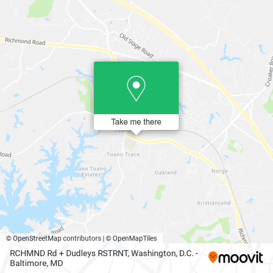 RCHMND Rd + Dudleys RSTRNT map