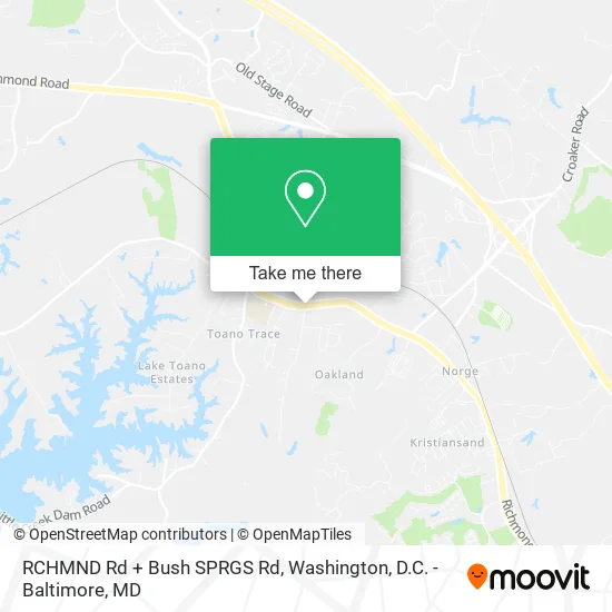 RCHMND Rd + Bush SPRGS Rd map