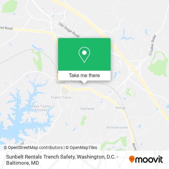 Sunbelt Rentals Trench Safety map