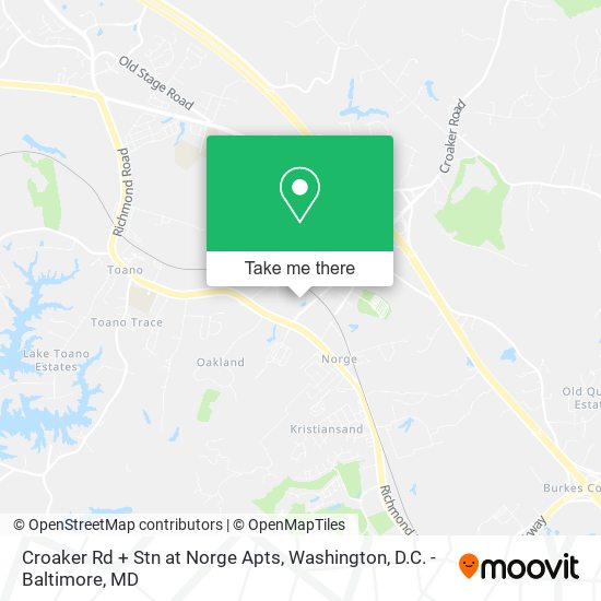 Mapa de Croaker Rd + Stn at Norge Apts