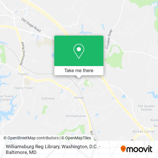 Mapa de Williamsburg Reg Library