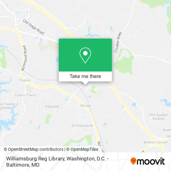 Williamsburg Reg Library map