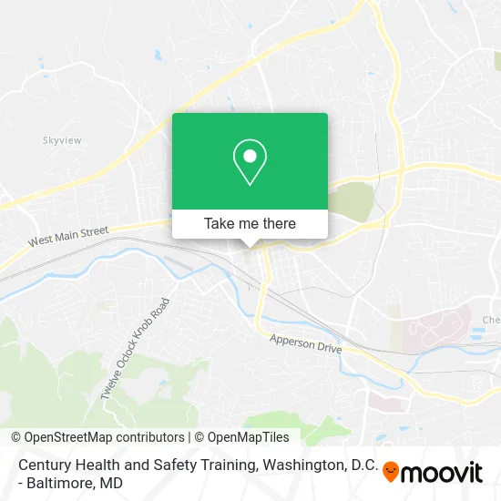 Century Health and Safety Training map