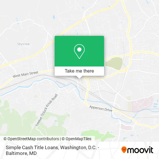 Simple Cash Title Loans map