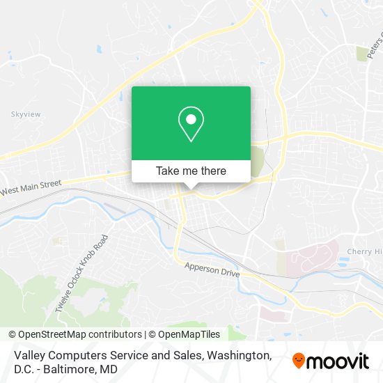 Valley Computers Service and Sales map