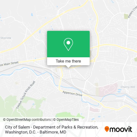 City of Salem - Department of Parks & Recreation map