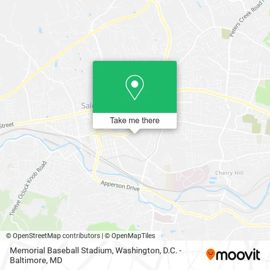 Mapa de Memorial Baseball Stadium